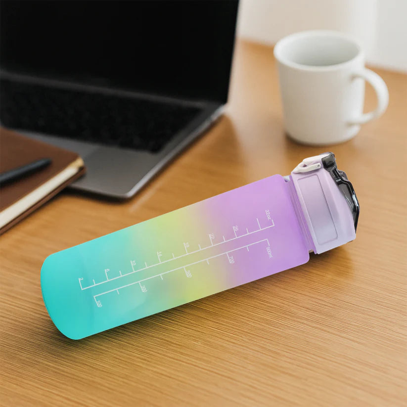 Water Bottle with Straw & Time Marker